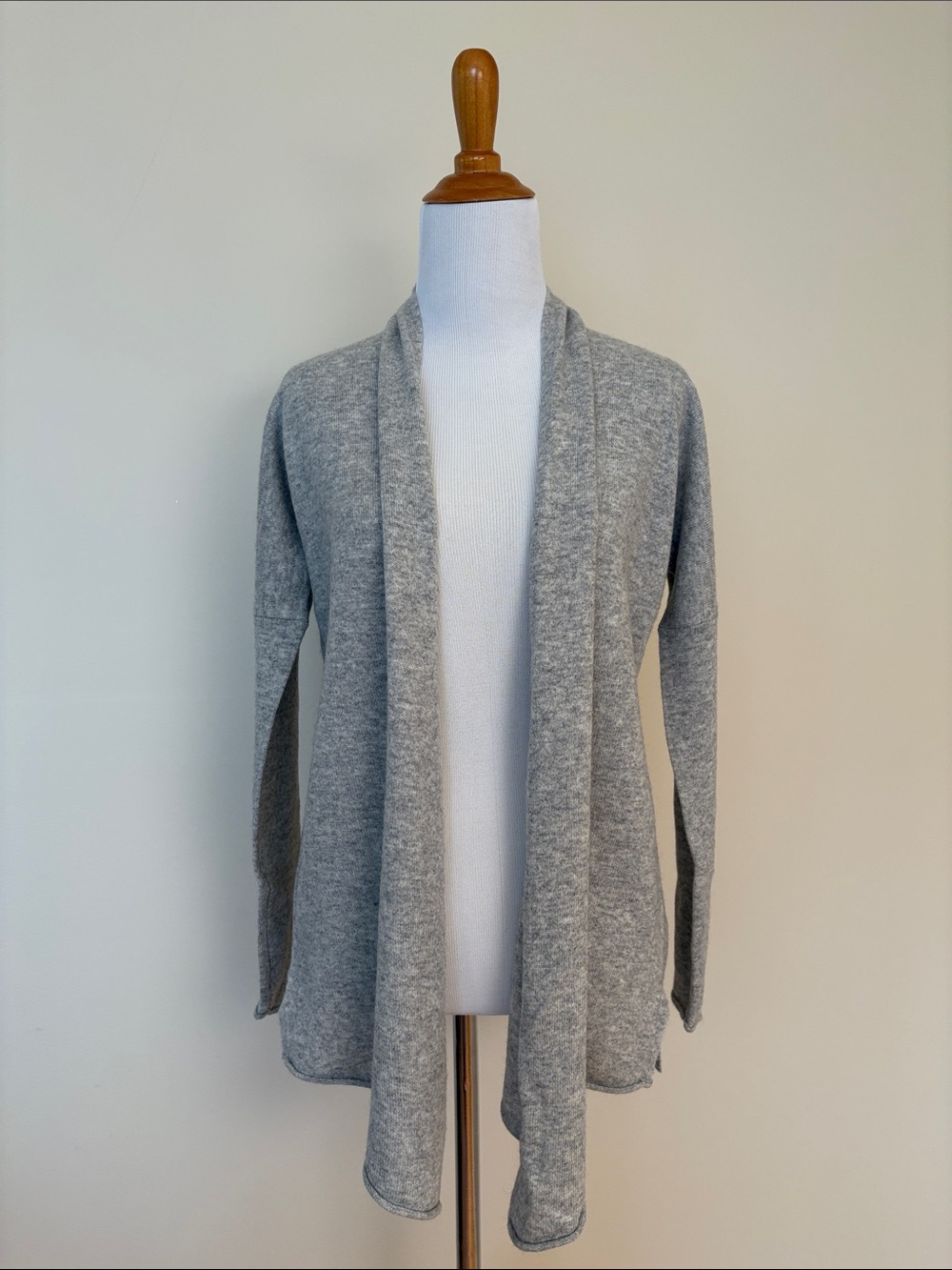 New J. Crew Light Gray Cashmere Open-Front Women's Cardigan Sweater